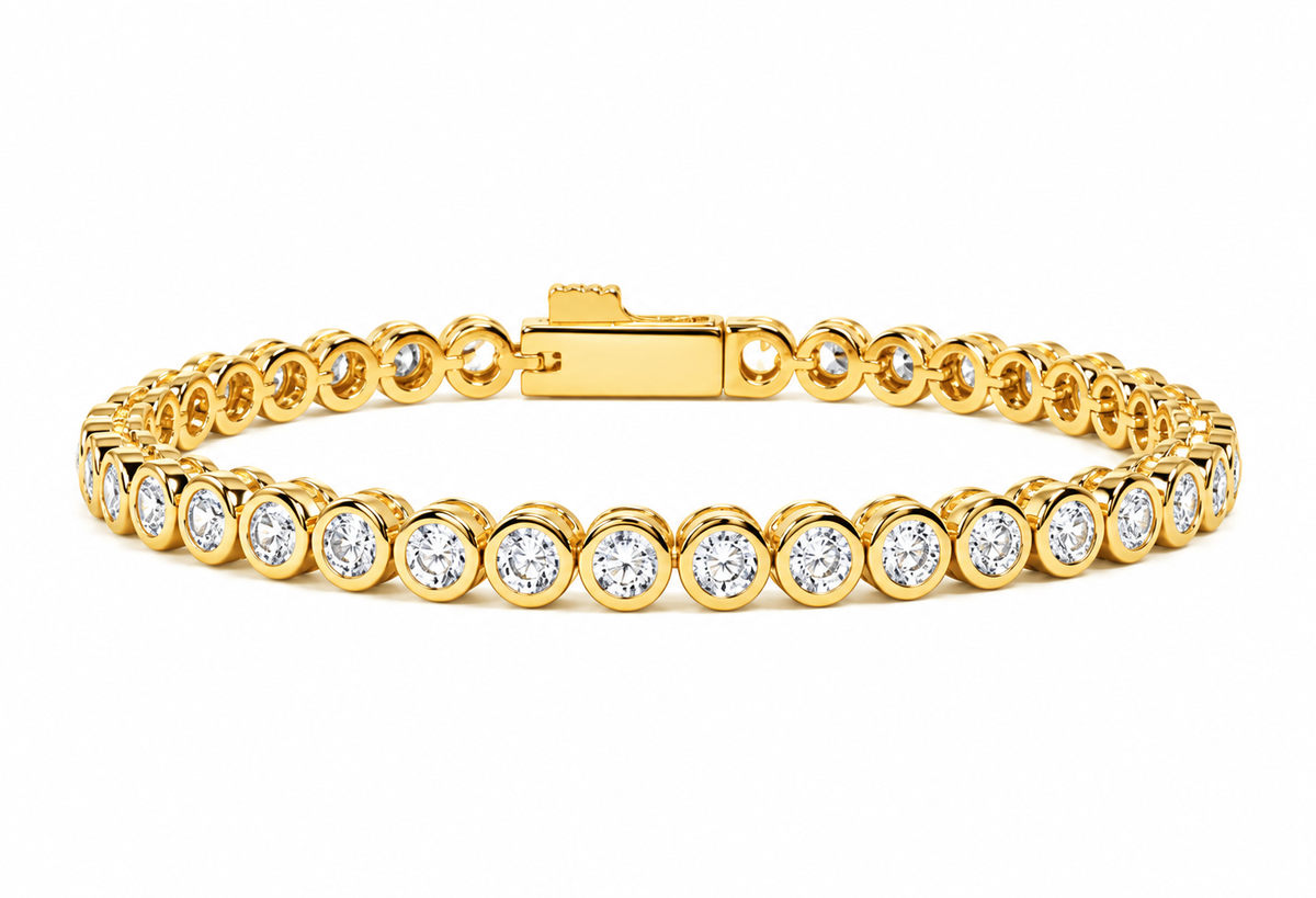 Round Bezel Tennis Bracelet