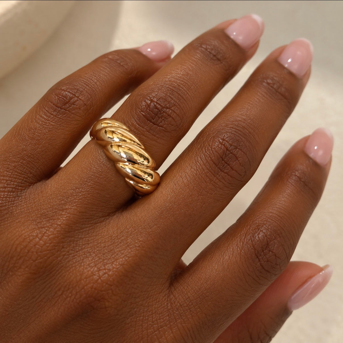 Gold Croissant Ring