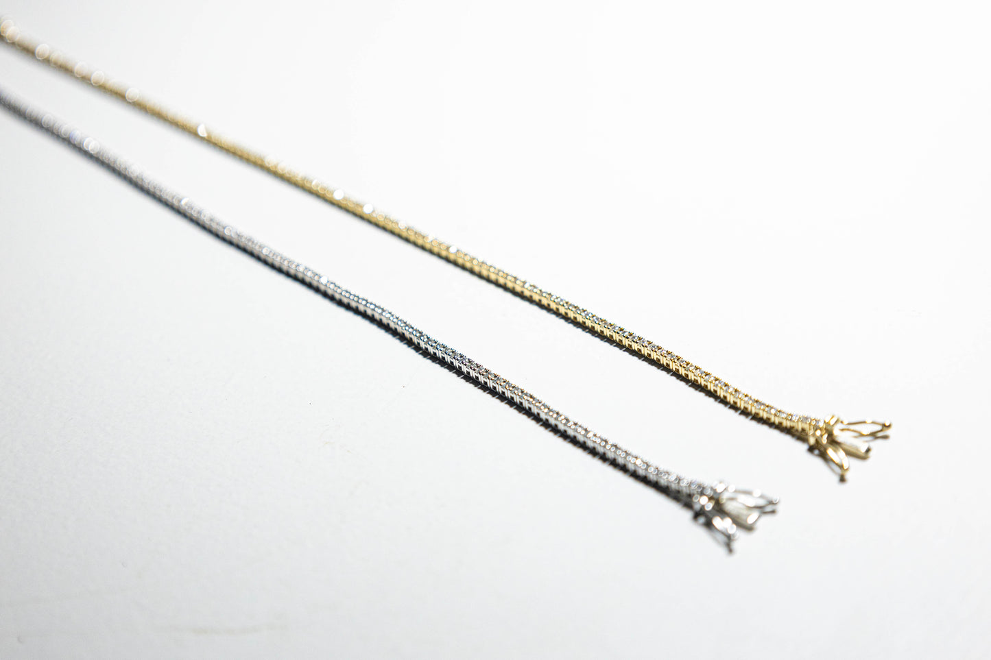 14K Solid Gold Diamond Tennis Anklet