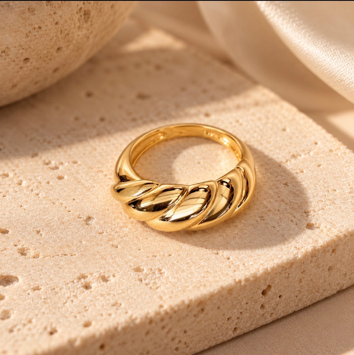 Gold Croissant Ring